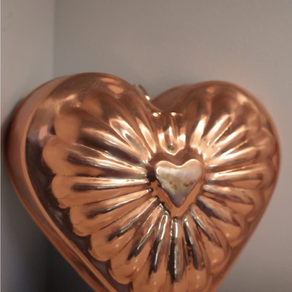 Other - Vintage Copper Jello Mould Heart Wall Decor Kitschy Kitchen Home Decor